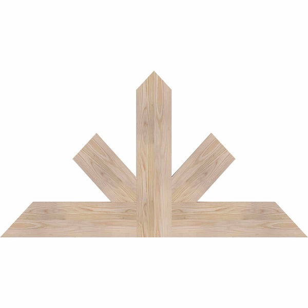 Ekena Millwork Saratoga Smooth Timber Gable Bracket, Douglas Fir, 48"W x 26"H x 1 1/2"D x 5 1/2"F, 13/12 Pitch GBW048X26X0206SAR00SDF - main